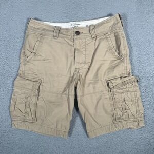 Abercrombie & Fitch Shorts Mens 30 (Fits 32) Khaki Tan Cargo Heavy 10" Utility